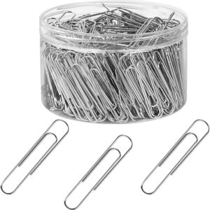 280 Pcs Large Paper Clips, 2 Inch Jumbo Silver Paperclips, Stainless Steel, for Office