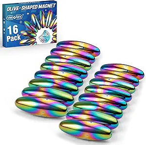 Rainbow Ferrite Putty Magnet Fidget Toys for Adults,Magnets Rocks Fridge Magnets Desk Toy