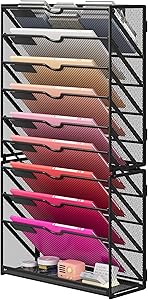 10-Tier Hanging Wall File Folders Organizer